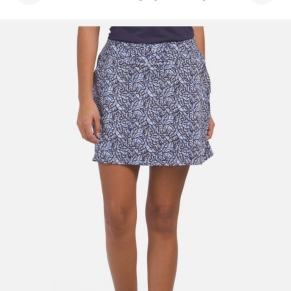 Peter Millar Alice Petal Hem Skort With Palm Frond Print Size Women’s Large